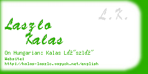 laszlo kalas business card